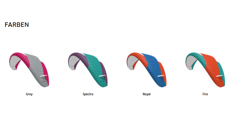 Advance Iota DLS Farbkombinationen grey, spectra, royal, fire