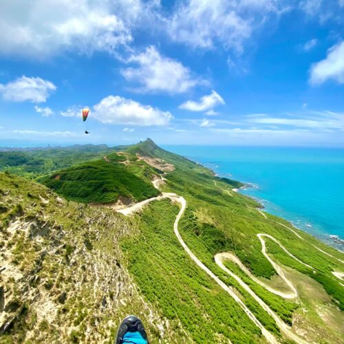 Soaringspot am Meer in Albanien mit Gleistchirm